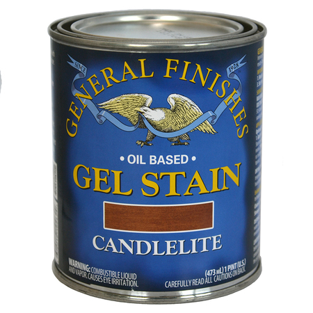 GENERAL FINISHES 1 Pt Candlelite Gel Stain Oil-Based Heavy Bodied Stain CP